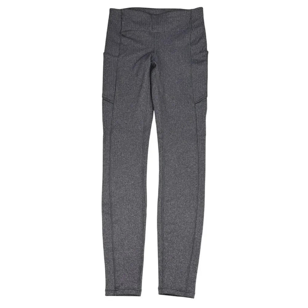 LULULEMON Speed Up Tight 28" Sz 4 Power Luxtreme Variegated Knit lack Heathered - Picture 8 of 12